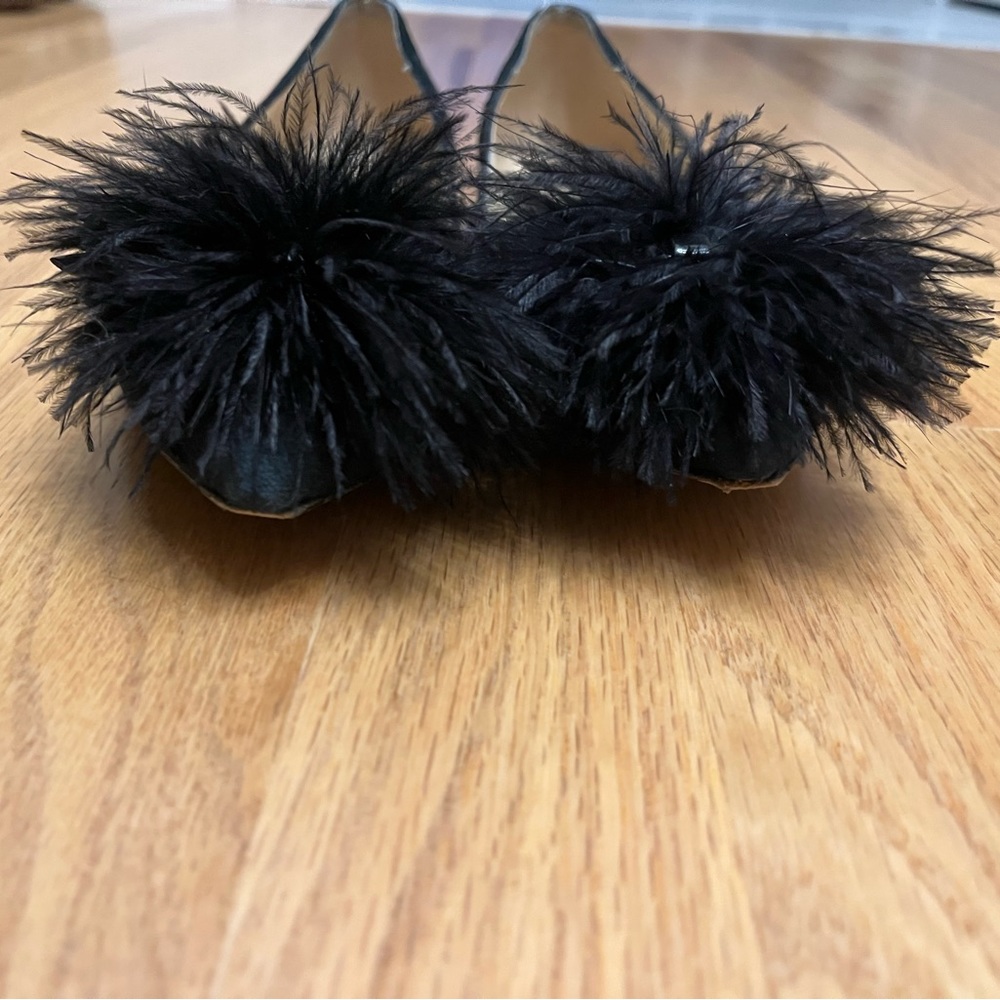 Kate Spade feather Pom Pom flats